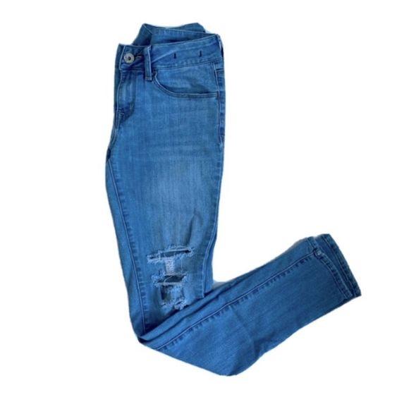 Bullhead | Blue Distressed Skinny Jeans - Picture 1 of 5